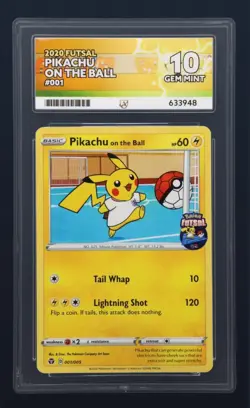 ACE 10 - Pikachu On The Ball 001/005 Promo 2020 Pokemon TCG - Image 1