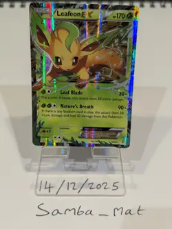 Pokemon Leafeon EX Holo Ultra Rare Card 10/83 XY Generations TCG - Image 1