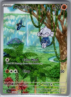 Meditite 153/142 SV07: Stellar Crown - Pokemon Card - NM - Image 1