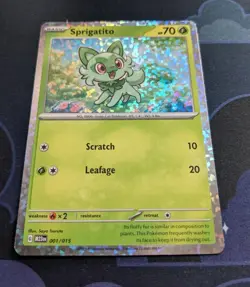 Sprigatito 001/015 Promo Pokemon Card TCG Pokemon Trading Card Game Mcdonalds NM - Image 2