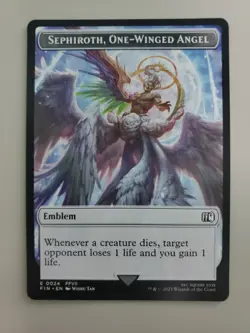 MTG Sephiroth, One-Winged Angel Final Fantasy Regular Emblem - Image 1