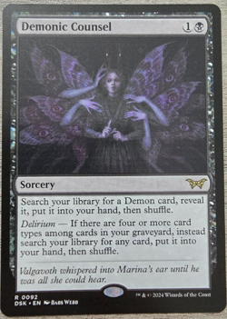 Demonic Counsel (Rare) #92 Duskmourn: House of Horror MTG Near Mint - Image 1