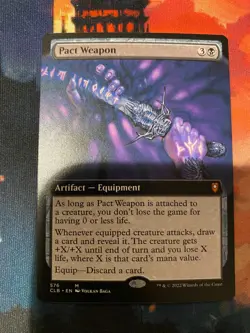 MTG Battle For Baldurs Gate Pact Weapon Extended Art - Image 1