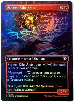 MTG Storm-Kiln Artist (Borderless Foil) Commander Masters 644 MINT NICE CARD! - Image 1
