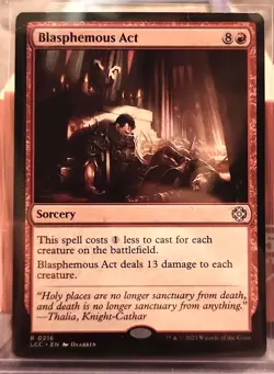 MtG Blasphemous Act Commander: the Lost Caverns of Ixalan Regular NM - Image 1
