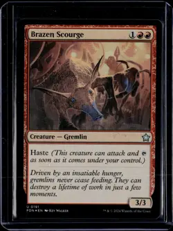 Brazen Scourge - 191 - Foil - FDN - NM - MTG Magic the Gathering - Image 1