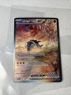 Pokemon TCG Scarlet and Violet Base Set Great Tusk EX 246/198 Holo Full Art NM - Image 2