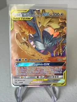 Hidden Fates Holo 2019 Pokemon Sun and Moon Moltres, Zapdos, Articuno GX 44/68 - Image 1
