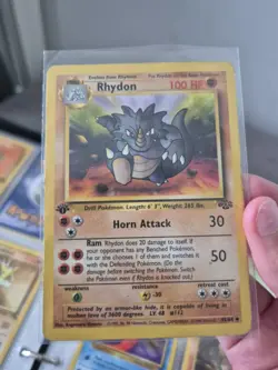 Pokemon TCG Rhydon Jungle 45/64 Regular 1st Edition Uncommon - Image 1