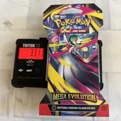 Pokemon TCG Mega Evolution Sleeved Booster Pack Very Heavy approx. 33.11g - Image 1