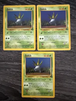 3x Pokemon Jungle #58/64 Oddish Common, MP - Image 1