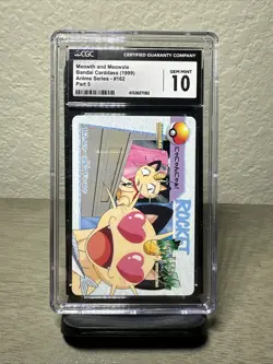 1999 Pokemon Bandai Carddass Meowth & Meowzie Part 5 # 162 CGC 10 - Image 1