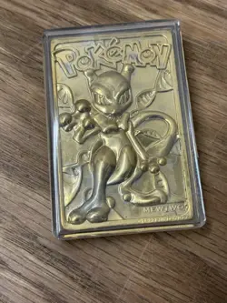 Pokemon Mewtwo 23k Gold Plated Trading Card Burger King Promo 1999 *No box* - Image 2