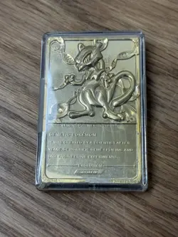 Pokemon Mewtwo 23k Gold Plated Trading Card Burger King Promo 1999 *No box* - Image 3