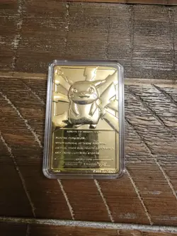 1999 Pikachu Pokemon 23K Gold Plated Card Limited Edition Burger King Red Box - Image 3