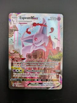 Pokemon TCG Fusion Strike Espeon VMAX Alt Art Secret Rare Holo Card 270/264 - Image 1
