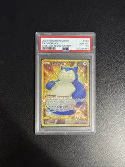 Pokemon PSA 10 Snorlax 224/198 Chilling Reign Gold Secret Rare - Image 1