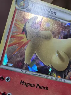 HP Typhlosion 32/123 Heartgold & Soulsilver Cracked Ice Holo Pokemon TCG Card - Image 5