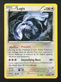 Pokemon TCG Lugia 78/124 XY Fates Collide Regular Rare LP - Image 1