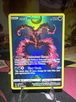 Galarian Moltres SWSH284 Holo Black Star Crown Zenith Promo Pokemon - Image 1