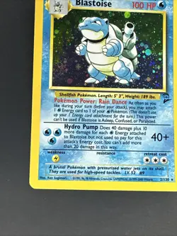 Pokemon Blastoise Holo Card 2nd Edition Base Set 2/130 - Image 3