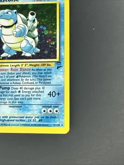 Pokemon Blastoise Holo Card 2nd Edition Base Set 2/130 - Image 4
