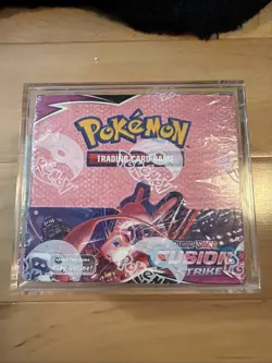 Pokemon Sword/Shield Fusion Strike Booster Box With Small Tear In Plastic On Top - Image 1