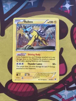 Pokemon Raikou 55/162 - Cosmic Holo - XY Breakthrough - GLC - Excellent - Image 1