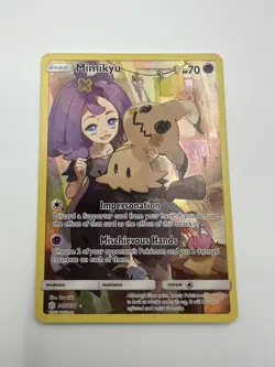 Mimikyu 245/236 Full Art Pokemon Cosmic Eclipse Pokemon TCG LP+ Clean Card - Image 1