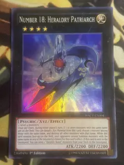 Yugioh: Number 18: Heraldry Patriarch - WSUP-EN004 - Super Rare - 1st Edition LP - Image 1
