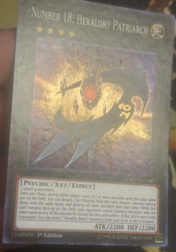 Yugioh: Number 18: Heraldry Patriarch - WSUP-EN004 - Super Rare - 1st Edition LP - Image 5