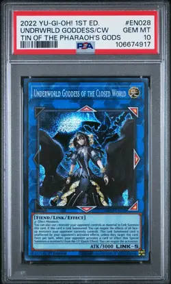 Underworld Goddess of the Closed World PSA 10 MP22 #EN028 Yugioh - Image 1