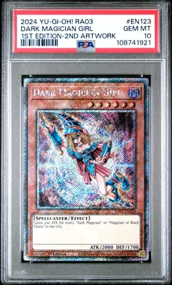 2024 Yu-gi-oh! Dark Magician Girl 2nd Art RA03-EN123 PSA 10 Gem Mint - Image 1