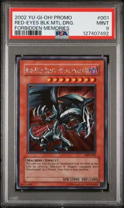 Yu-Gi-Oh Forbidden Memories Red-Eyes Black Metal Dragon FMR-001 PSA 9 - MINT - Image 1