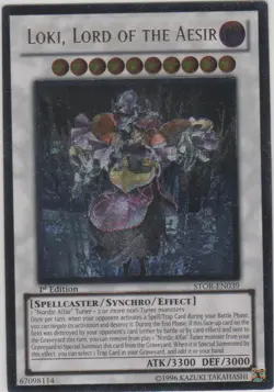Moderately Played Loki, Lord of the Aesir - STOR-EN039 - Ultimate Rare - Unlimit - Image 1