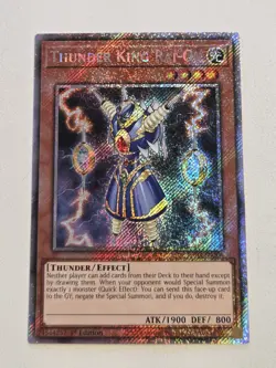 Thunder King Rai-Oh RA03-EN206 Platinum Secret Rare Yugioh 1st Edition Mint PSR - Image 1