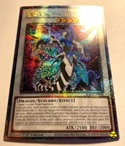 YuGiOh Card Clear Wing Synchro Dragon RA04-EN249 Platinum Secret Rare 1st Ed! NM - Image 2