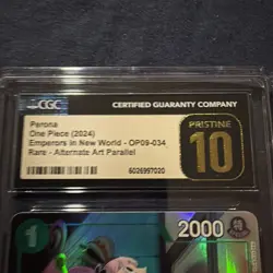 One Piece Card Game Perona Alt Art OP09-034 CGC Pristine 10 English - Image 2