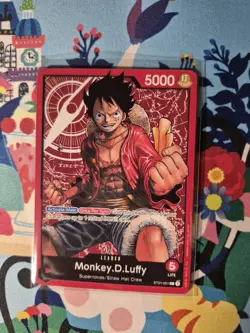One Piece Card Game Monkey.D.Luffy - ST01-001 - Leader - English - Non- Holo NM - Image 1