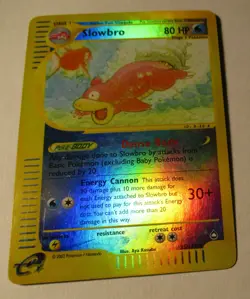 Pokemon TCG Aquapolis Slowbro 33/147 Reverse Holo Card 2002 Played Vintage RARE - Image 2