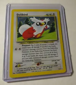 Pokemon TCG Neo Revelation Delibird Holo Card 5/64 Played 2000 Collectible - Image 3