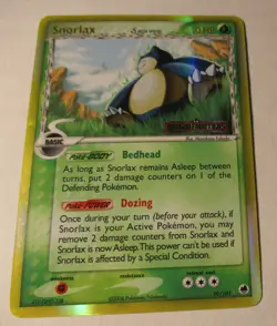 Pokemon Dragon Frontiers Snorlax 10/101 Stamped Reverse Holo Card 2006 Played - Image 2