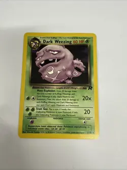 Dark Weezing Team Rocket 31/82 Near Mint Rare Non Holo Pokemon Card 2000 - Image 1