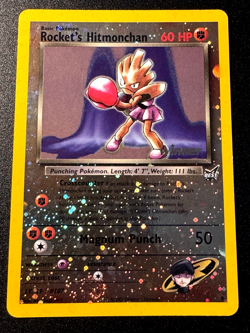 Winner Rocket's Hitmonchan Best of Game Promo 9 Pokemon Card Reverse Holo MP - Image 1