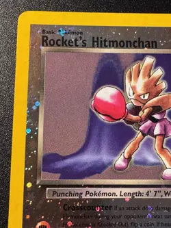Winner Rocket's Hitmonchan Best of Game Promo 9 Pokemon Card Reverse Holo MP - Image 3
