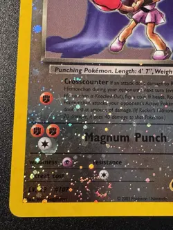 Winner Rocket's Hitmonchan Best of Game Promo 9 Pokemon Card Reverse Holo MP - Image 5