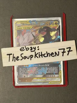Reshiram & Zekrom GX 157 236 Cosmic Eclipse Holo Pokemon Card M - Image 3