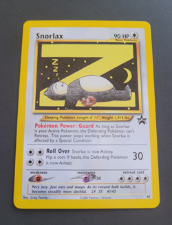 Snorlax Z Black Star Promo #49 Basic Pokemon Card TCG WOTC League NM - Image 1