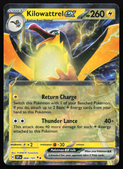 Kilowattrel EX 068/191 - S&V Surging Sparks Double Rare - Pokemon TCG Card NM - Image 1