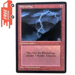 MTG FBB Lightning Bolt Blitzschlag German 4th Edition Magic The Gathering Card - Image 1